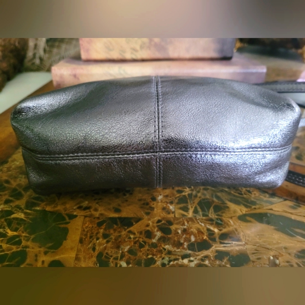 Coach Metallic Silver Crossbody Bag - Picture 5 of 7